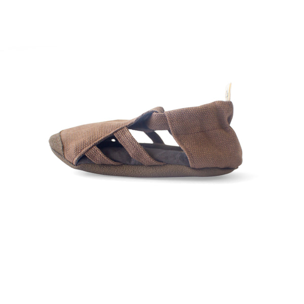 Chocolate Soft Sole Sandal - Waxed canvas - Gertrude and the King
