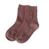 Mila Cotton Socks with Handcrafted flower  - Pink - Gertrude and the King